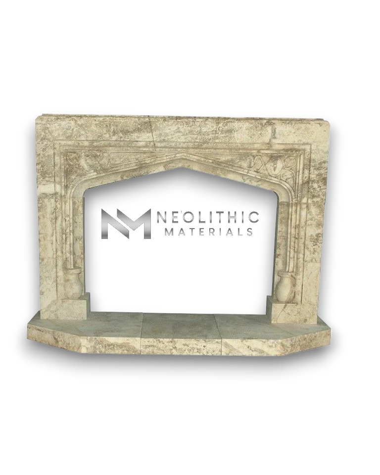 Limestone Fireplace Mantel